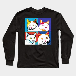 Turkish Van Pop Art - Cat Lover Gift Long Sleeve T-Shirt